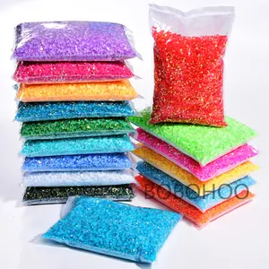 BOBOHOO Popular 2-6mm Flat Back Resin Rhinestones AB Colors Large Package Non Hotfix For Shoes And Cup DIY