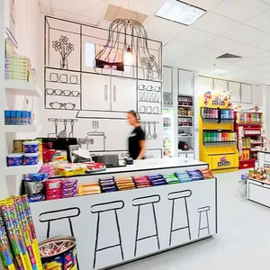 Mesas de Exhibición de Dulces Personalizadas, Pared de Chocolate, Estantes <span class=keywords><strong>para</strong></span> Tienda de Dulces, Muebles de Mostrador <span class=keywords><strong>para</strong></span> Quiosco de Dulces - Product Image 2
