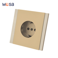 Enchufe de Pared WESA 16A, 1 Tomacorriente, Estándar Europeo Schuko, Diseño Moderno y Lujoso