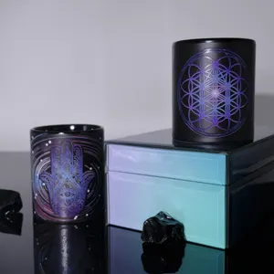 Kabbalah 2024 nuovo Design a temperatura variabile sette Chakra tazza profumata candela donna regalo con cristallo