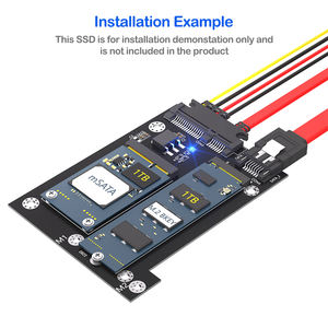 محول <span class=keywords><strong>M</strong></span>.<span class=keywords><strong>2</strong></span> NGFF إلى III SSD MSATA <span class=keywords><strong>2</strong></span> في 1 يدعم الأقراص الصلبة SSD بحجم 2230-2280 لأجهزة الكمبيوتر المكتبية، موسع معدني متوفر في المخزون - Product Image 5
