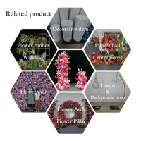 Glamouröser Echtblumen-Optik Blumenbogen Grün und Weiß Hochzeits-Hintergrund Künstlicher Blumenbogen für Hochzeiten und Rote Teppiche