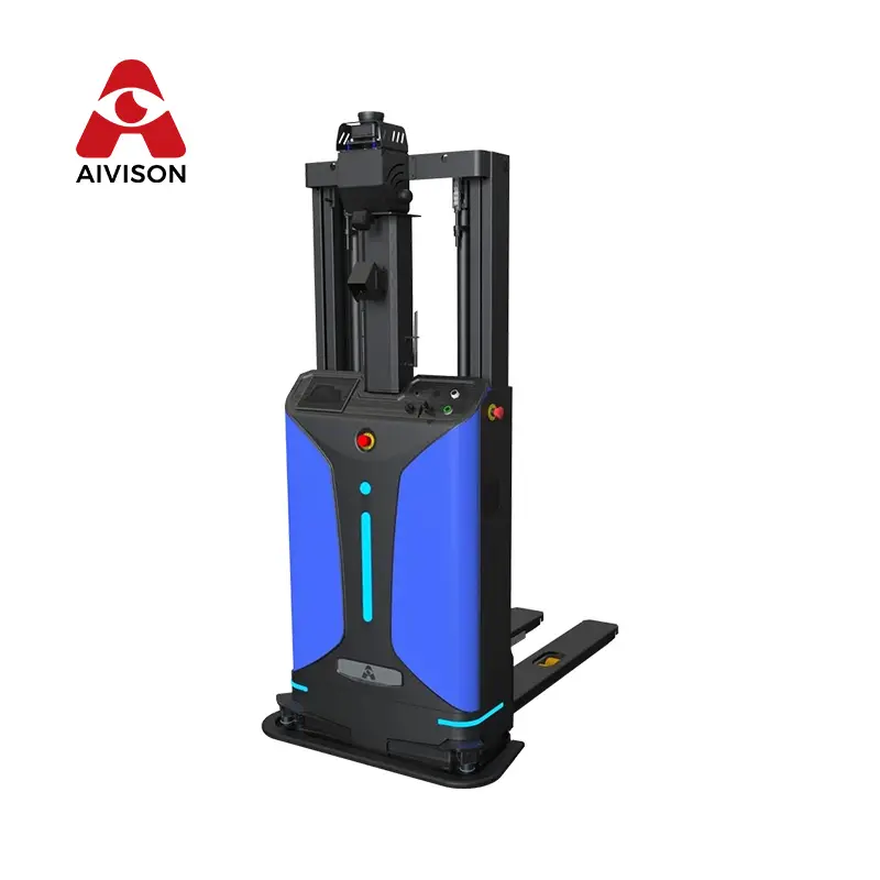 Aivison Agv Amr Robot Xe Nâng Đa Cách Thông Minh Phiên Bản Mới Tự Động Xe Nâng 1.5T Pallet Cung Cấp Stacker Xe Nâng Robot