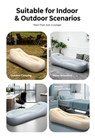 Fauteuil gonflable floqué à gonflage et dégonflage instantanés avec pompe à air intégrée, canapé gonflable portable, design moderne pour extérieur, camping, maison, bureau