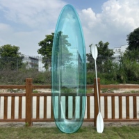Kayak transparent en PC cyan de 3 m, canoë transparent pour 2 personnes, bateau romantique pour couples, idéal pour les centres de villégiature, vente en gros pour les agences de voyage