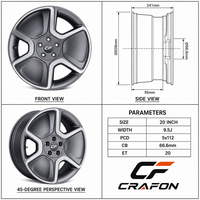Jantes de voiture pour passagers CF 5x108 PCD 63.4 COMPATIBLES avec Smart # 1 # 3 jantes forgées de style Brabus Performance Sport