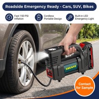 2026 New Design Portable Large Capacity Battery Air Compressor Car Tire Inflator Tire Pressure Monitor LED Light