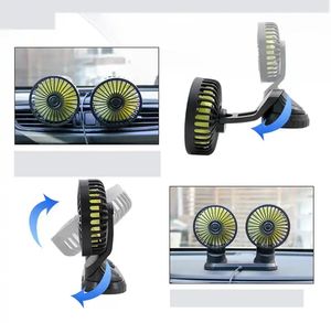 Ventilador eléctrico de doble cabezal para coche, dispositivo de ventilación de 12 V24 V, <span class=keywords><strong>pequeño</strong></span> y potente de gran voltios - Product Image 6