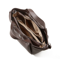 Sac à main en cuir véritable personnalisé pour femme, sac seau plissé à bandoulière, fabrication de haute qualité, vente en gros OEM