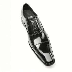 Three-piece Connector Genuine Leather Small Square <b>Toe</b> Business Formal Lace-up Anti-Slip Breathable Lightweight Autumn - Product Image 4