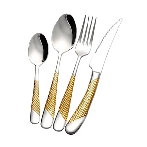 Ensemble de couverts en acier inoxydable pour fête de mariage en vrac de 21 pièces allant au lave-vaisselle Fourchettes et cuillères plaquées argent pour cadeaux - Product Image 4