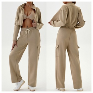 Completo Sportivo Casual <span class=keywords><strong>da</strong></span> <span class=keywords><strong>Donna</strong></span> OEM/ODM con Stile Workwear e Design Sportivo, Set Fitness per <span class=keywords><strong>Donna</strong></span>, Abbigliamento <span class=keywords><strong>da</strong></span> Palestra - Product Image 1