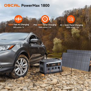 Estación de Energía Portátil PowerMax 1800 con Panel Solar de 500W, Batería LiFePO4, Inversor de Onda Sinusoidal Pura, Carga Inalámbrica - Product Image 4