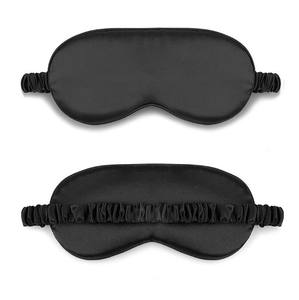 高品質昇華両面ピンク紫赤夜睡眠保護通気性シルクサテンアイマスク弾性バンド付き - Product Image 4