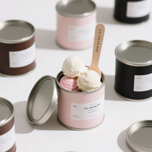 Có thể tái chế vòng Snack tin cho bột Canister kem có thể thực phẩm lớp giấy bao bì ống với con dấu kim loại nắp giấy Composite - Product Image 2