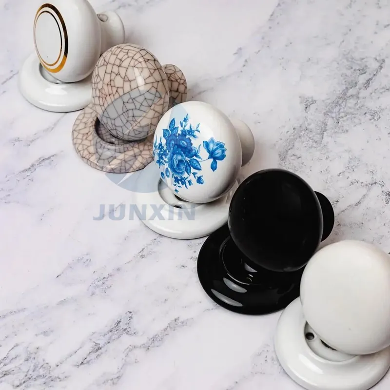 Modern Ceramic Door Mortice Knob Set Porcelain door handle Customized Door Knob