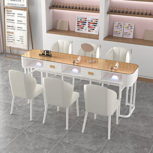 <span class=keywords><strong>Mesa</strong></span> <span class=keywords><strong>de</strong></span> salón <span class=keywords><strong>de</strong></span> <span class=keywords><strong>manicura</strong></span> para 3 personas con tapa <span class=keywords><strong>de</strong></span> cristal <span class=keywords><strong>de</strong></span> <span class=keywords><strong>estilo</strong></span> europeo <span class=keywords><strong>vintage</strong></span> - Product Image 6