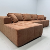 Canapé modulaire sectionnel personnalisé en tissu compressé et éponge pour salon, vente en gros sous vide