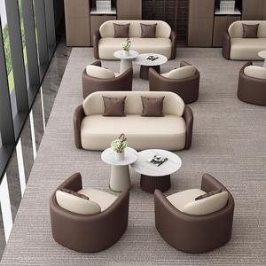 Conjunto de Sofás para Hotel en Forma de U, Cuero Esmerilado, Duradero y Versátil para Áreas de Recepción y Reuniones - Product Image 2