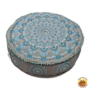 Prix de gros Décoration d'intérieur Salon Pouf Repose-pieds Pouf rond brodé Pouf - Product Image 6