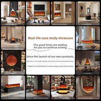 Cheminée électrique personnalisée avec effet de flamme simulée, intégrée au mur, pour salon, ambiance lumineuse