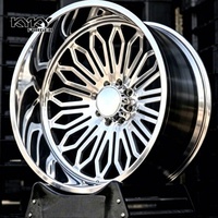 Jantes de camion forgées sur mesure en Chine, finition polie, concaves profondes, 24x12 26x12, pour pick-up 8x165.1 8x170 8x180, pour 2500 3500