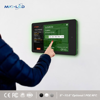 Kiosque à écran tactile mural de 8 pouces, 10,1 pouces, 13,3 pouces, 15,6 pouces, POE NFC RFID, moniteur Android pour salle de réunion
