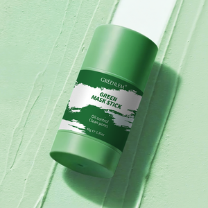 Masque facial vert en stick pour peaux sujettes à l'acné, stick d'<span class=keywords><strong>argile</strong></span> nettoyant les pores et contrôlant le sébum, soin naturel végétalien par GREENLEM - Product Image 4