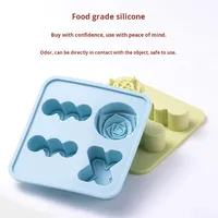 Moule à glaçons rond en silicone souple Rose pour cocktails et boissons maison – Plateau de congélation écologique et réutilisable