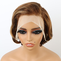 Perruque Courte Cheveux Humains Glueless Coupe Pixie Lace Frontale 13x4 pour Femme – Fournisseur en Gros