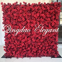 EG-WD91 Artificielle Boho Fleur Mur Soie Violet Bleu 5d Fleur Mur De Mariage Blanc Bébé Souffle 5d Roll Up Fleur Mur Toile De Fond