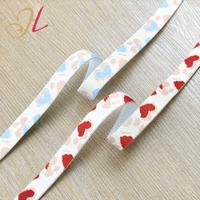 Bande élastique en polyamide douce à motif cœur de 11 mm, jacquard, pour soutien-gorge, lingerie, sous-vêtements, vêtements
