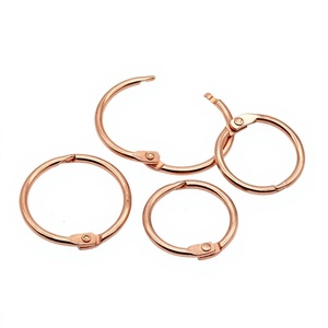 Anillos de encuadernación de libros de Metal de hojas sueltas de Color oro rosa al por mayor de YIWANG para tarjetas Flash - Product Image 3