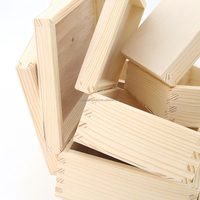 Scatola di immagazzinaggio in legno medio non finito con coperchio incernierato Decoupage gioielli fatti da te