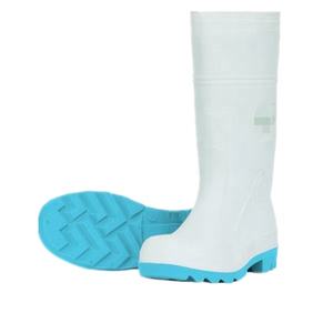 Botas de seguridad de plástico para hombre, zapatos con suela azul, color negro, venta al por mayor - Product Image 4