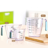 Sans BPA 250ml 500ml 1000ml Tasse à mesurer Pichet à mesurer en plastique Ensemble de pichets à mesurer