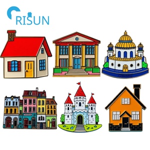 Exquisita forma de Casa insignia personalizado arquitecto hogar broche Pin bienes raíces construcción arquitectura edificios solapa Pin - Product Image 1