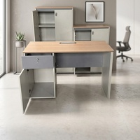 Mesa de oficina con diseño de tablones de madera clásicos de 1,2 m para tareas escolares, escritorio grande para ordenador PC