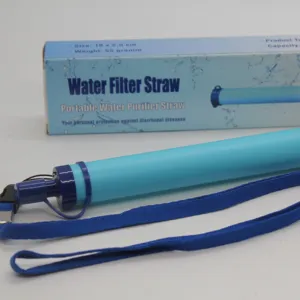 Venta caliente filtro de agua portátil al aire libre Camping Bushcraft supervivencia portátil doble filtro