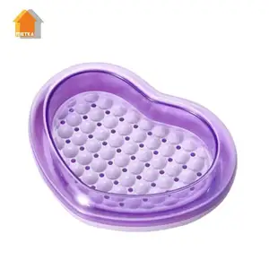 heart shape non Slip toilet shower tray draining rack bathroom gadgets variety of luxury dish soap bottle