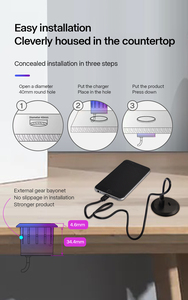 Juego de sofás de diseño redondo <span class=keywords><strong>para</strong></span> muebles con puerto USB, enchufe de carga USB tipo C integrado <span class=keywords><strong>para</strong></span> muebles - Product Image 4