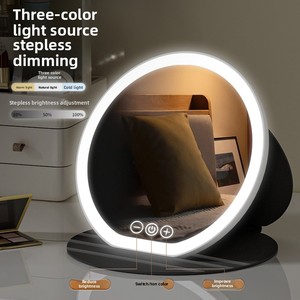 Xách tay Led trang điểm gương với điền vào ánh sáng có thể gập lại Tabletop Dressing gương cho ký túc xá hoặc văn phòng hộp đóng gói - Product Image 4