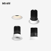 Plafonnier encastré réglable 10W 20W 28W COB sans cadre CCT changeable, downlight LED encastré sans bordure