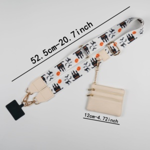 Adjustable <b>Polyester</b> Mobile Phone Neck <b>Lanyard</b> with Secure Clip Zipper Wallet Hook Accessory Customizable Mobile Phone Strap - Product Image 6