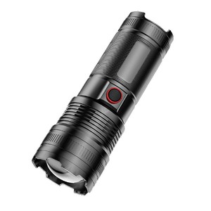 Linterna LED de Alta Potencia para Exteriores, Resistente al Agua, Recargable, de Uso Militar, con Función de Zoom y Láser, Color Plateado - Product Image 3
