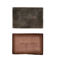 Étiquette personnalisable en cuir véritable vintage écologique pour jeans, patchs thermocollants lavables de haute qualité, modèle imprimé haute technologie 'Tag' ancien