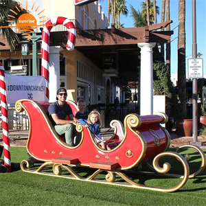 Decorazione Natalizia in Fibra <span class=keywords><strong>di</strong></span> Vetro Grande <span class=keywords><strong>Slitta</strong></span> <span class=keywords><strong>di</strong></span> Babbo <span class=keywords><strong>Natale</strong></span> Jumbo per Centri Commerciali - Product Image 6