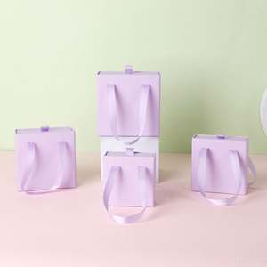 Caja de Joyería de Cartón Cuadrada Personalizada con Cajón para Anillos, Caja con Asa y Logotipo Impreso para Empaque de Joyería - Product Image 1