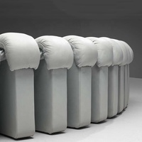 Moderne gebogene Sofas setzen moderne Wohnzimmer möbel rosa grau schwarz modularer Sitz kombiniert Schlangen sofa Top Narben leders ofa
