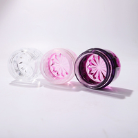 Pots de soins de la peau de luxe 100g dégradé rose verre clair bouteilles de crème cosmétique pots pour avec couvercles en plastique